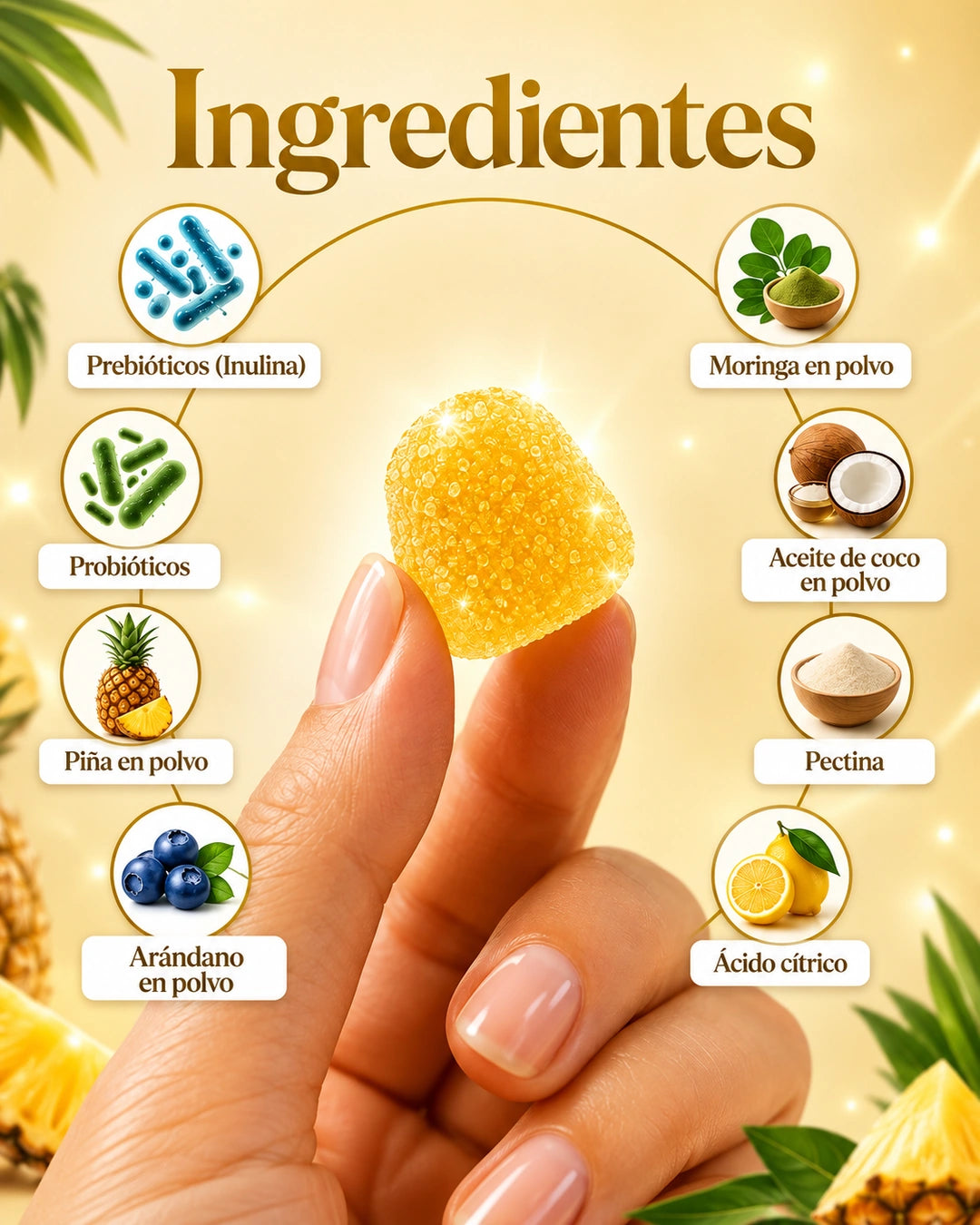 Frutis Gummies FEM Probióticos y Prebióticos ORIGINAL 🍍