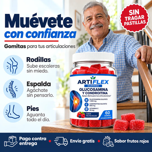 Artiflex · Gomitas de glucosamina y condroitina