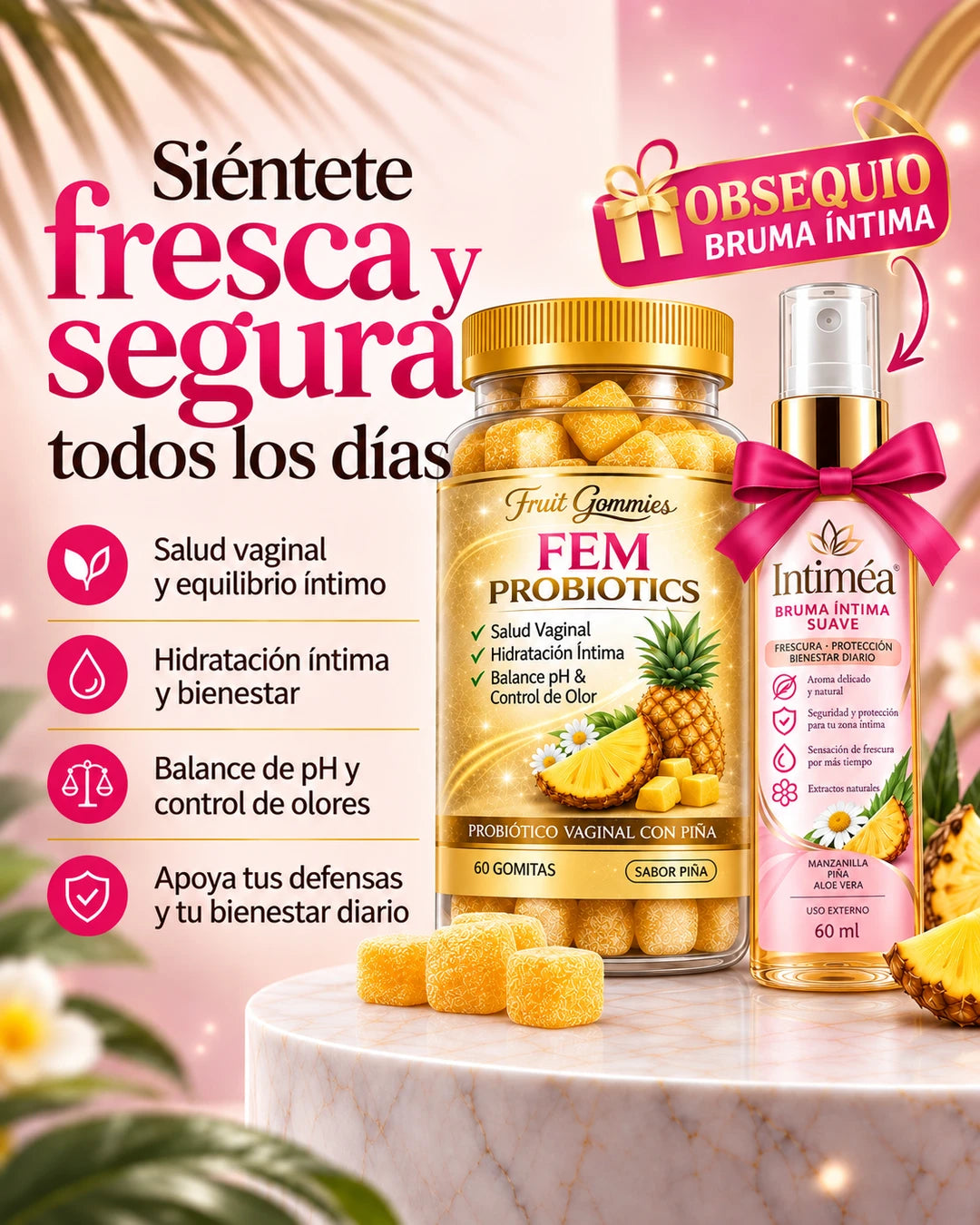 Frutis Gummies FEM Probióticos y Prebióticos ORIGINAL 🍍