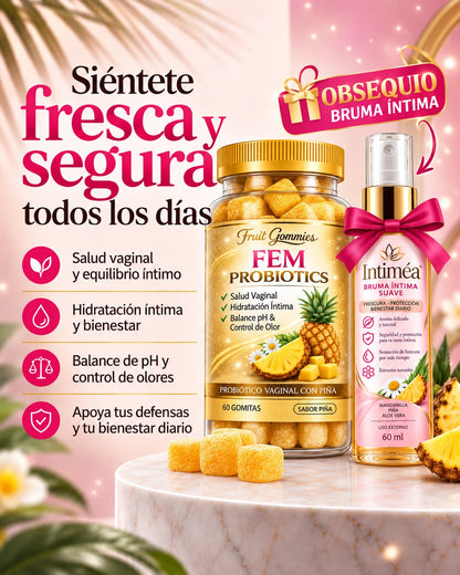 Frutis Gummies FEM Probióticos y Prebióticos ORIGINAL 🍍