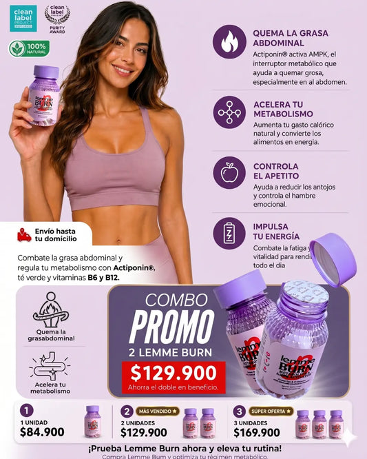 LEMME BURN® |  ¡DE GRASA ACUMULADA A CINTURITA DE AVISPA!💜