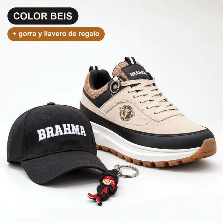Tenis Brahma cómodos y resistentes + gorra y llavero de regalo