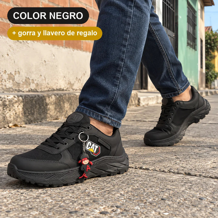 Tenis CAT Tractor cómodos y firmes + gorra y llavero de regalo