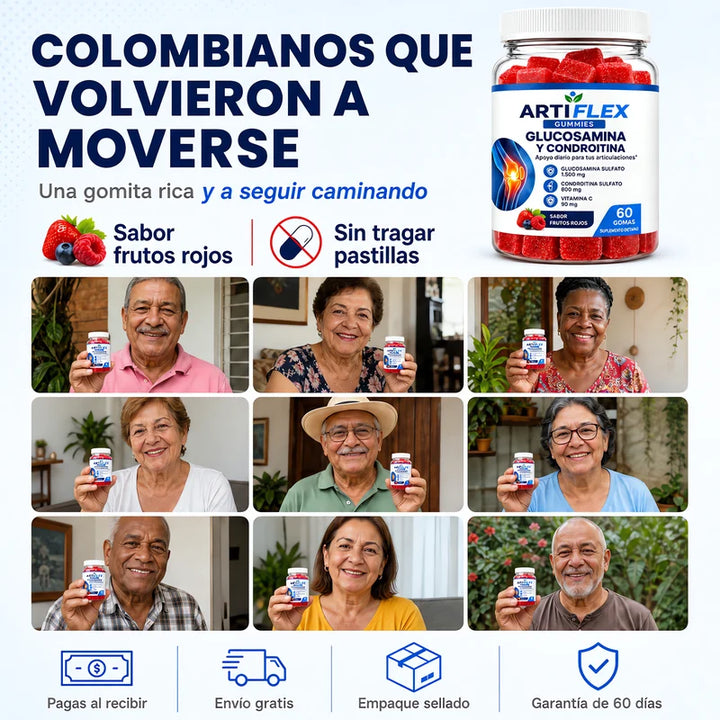 Clientes con su frasco de Artiflex